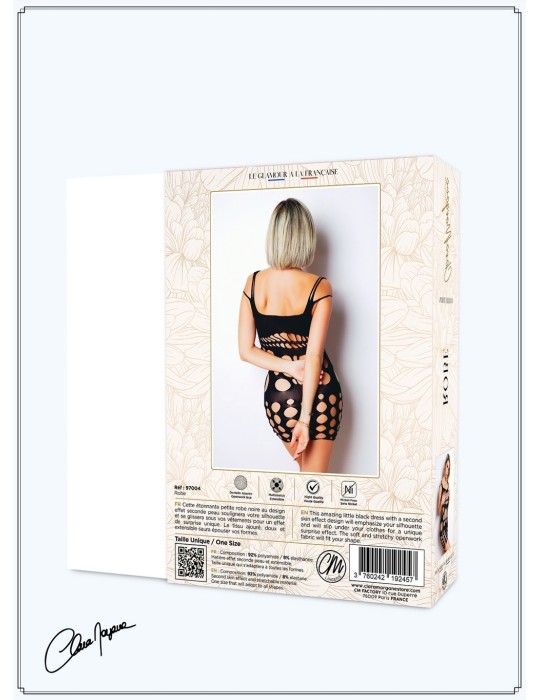 Robe moulante en résille noire - Le Numéro 4 - Collection Robe - CM97004