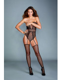 Combinaison bodystocking résille fantaisie - DG0355BLK Combinaison bodystocking résille fantaisie - DG0355BLK