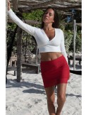 Jupe courte rouge Marina - LSK1-SRED