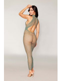 Robe bodystocking en filet dans un design géométrique sans couture - DG0489SAG Robe bodystocking en filet dans un design géométrique sans couture - DG0489SAG