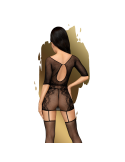 Bodystocking fantaisie noir High stakes - PH0116BLK Bodystocking fantaisie noir High stakes - PH0116BLK