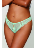 String ouvert à l'entrejambe vert menthe avec laçage à l'arrière - DG1480MIN String ouvert à l'entrejambe vert menthe avec laçage à l'arrière - DG1480MIN