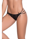 String noir élégant triple lanières - MAL101BLK String noir élégant triple lanières - MAL101BLK
