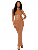 Jupe longue et soutien-gorge avec chaine doré - DG13244COP Jupe longue et soutien-gorge avec chaine doré - DG13244COP