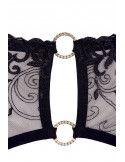 Soutien-gorge dentelle, porte-jarretelles et string ouvert noir - R2213052 Soutien-gorge dentelle, porte-jarretelles et string ouvert noir - R2213052