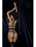 Deux-en-un, nuisette et ensemble trois pièces noir, tissu fleur exotique - MAL7496PRT Deux-en-un, nuisette et ensemble trois pièces noir, tissu fleur exotique - MAL7496PRT