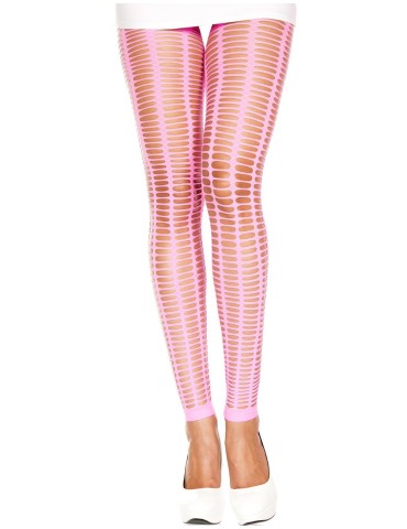 Leggings rose fluo moulant ajouré petits trous - MH35442NEP