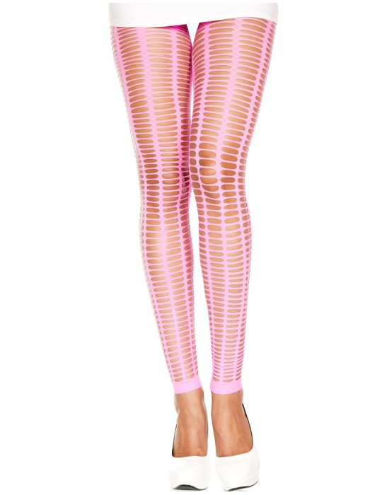 Leggings rose fluo moulant ajouré petits trous - MH35442NEP Leggings rose fluo moulant ajouré petits trous - MH35442NEP