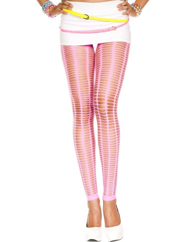 Leggings rose fluo moulant ajouré petits trous - MH35442NEP 2