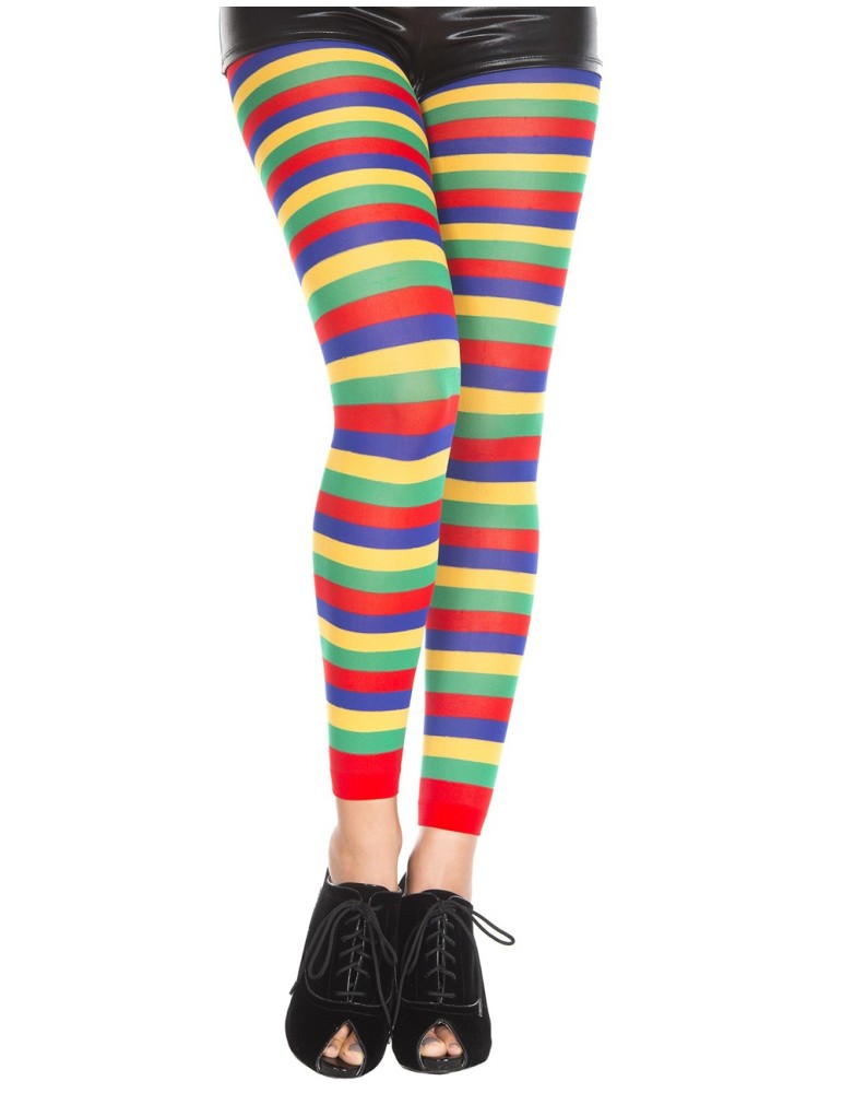 Legging fantaisie coloré bandes horizontales - MH35008RAI Legging fantaisie coloré bandes horizontales - MH35008RAI