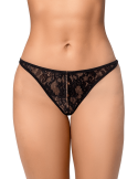 String sexy noir en dentelle avec chaînes - MAL133BLK