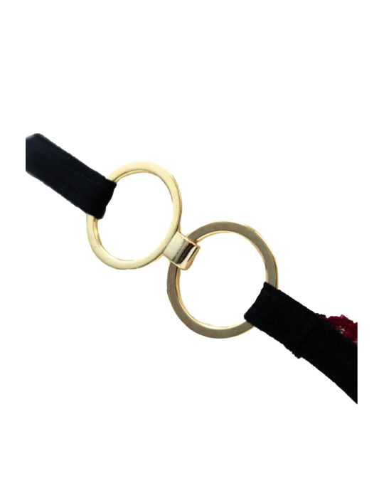 String bordeaux avec anneaux détachables - PM05GOPC-BRED