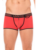 Mini-Pants rouge échancré avec zip - LM2003-68RED Mini-Pants rouge échancré avec zip - LM2003-68RED