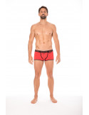 Mini-Pants rouge échancré avec zip - LM2003-68RED Mini-Pants rouge échancré avec zip - LM2003-68RED