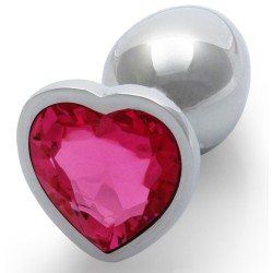 Bijou anal Heart Gem S 6 x 2.6cm Argenté-Rose