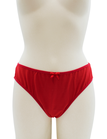 Culotte rouge en dentelle avec nœud en satin - PF09LRED 2