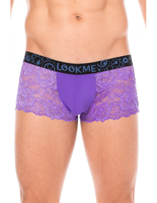 Boxer violet en dentelle délicate - LM2006-67PUR