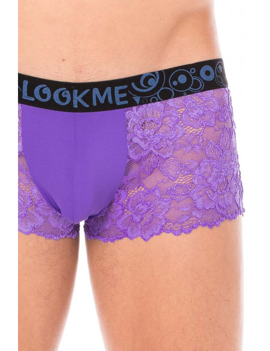 Boxer violet en dentelle délicate - LM2006-67PUR