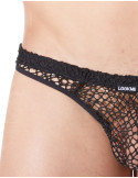 String noir sexy filet irrégulier fétichiste - LM810-57BLK String noir sexy filet irrégulier fétichiste - LM810-57BLK
