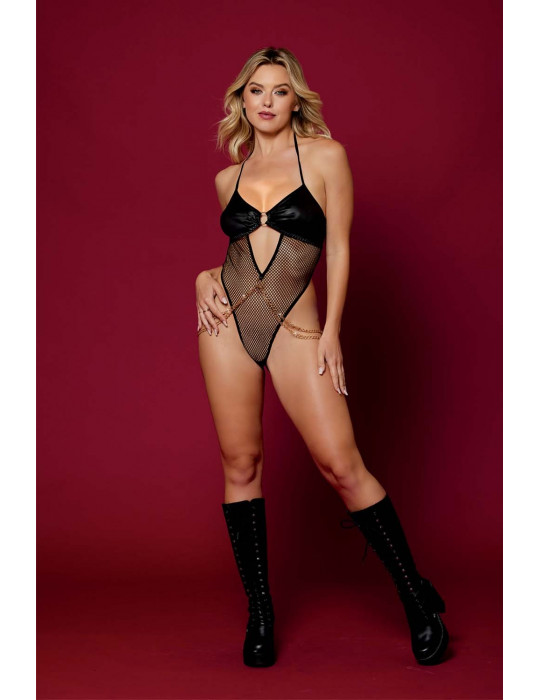 Body string avec chaine doré à la taille - DG13294BLK