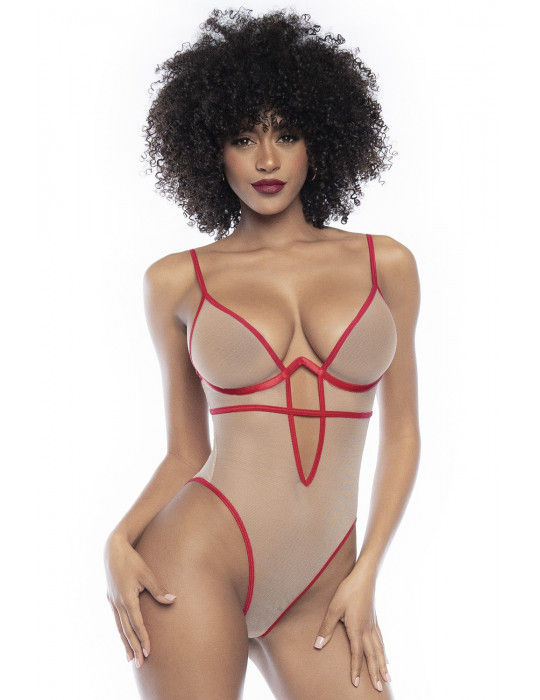 Body chair et couture rouge sexy - MAL8818RED