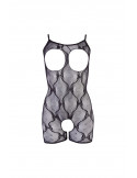 Combinaison short en résille noire - R2550113 Combinaison short en résille noire - R2550113