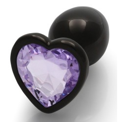 Bijou anal Heart Gem S 6 x 2.6cm Noir-Violet