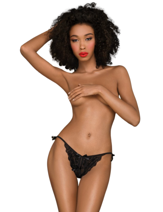 Culotte ouverte noire Too hot to be real - PH0123BLK Culotte ouverte noire Too hot to be real - PH0123BLK