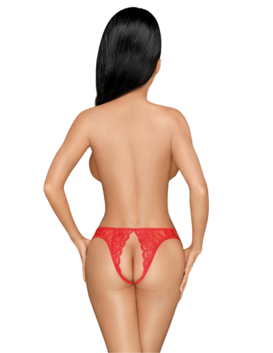 Culotte ouverte rouge Naughty valentine - PH0121RED