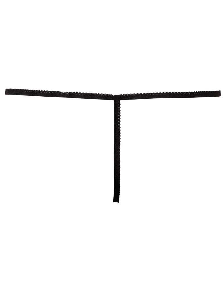 String dentelle noire ouvert à l'entrejambe - R23207621101