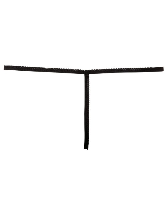 String dentelle noire ouvert à l'entrejambe - R23207621101