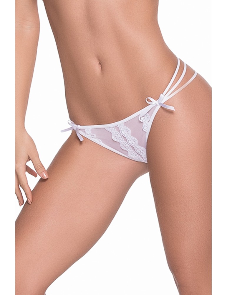 String blanc élégant triple lanières - MAL101WHT String blanc élégant triple lanières - MAL101WHT