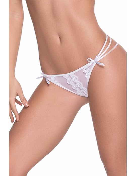 String blanc élégant triple lanières - MAL101WHT String blanc élégant triple lanières - MAL101WHT
