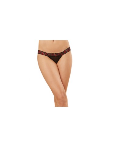 Panty dentelle et strappy - DG1424BLK 2