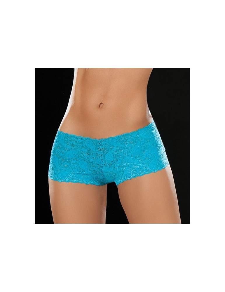 Boyshort dentelle Turquoise - MAL90TUR