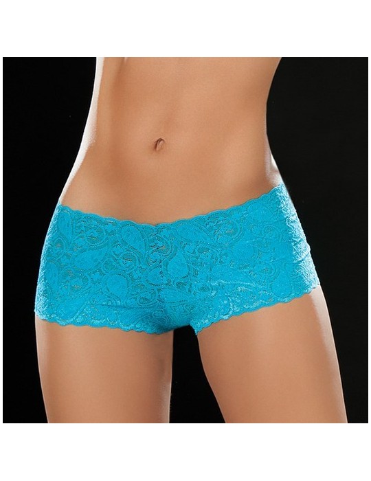 Boyshort dentelle Turquoise - MAL90TUR