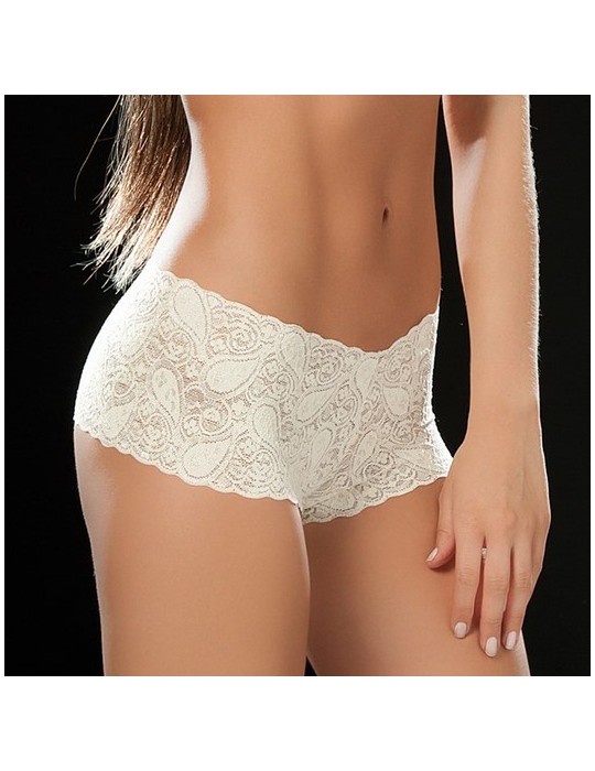 Boyshort dentelle blanc - MAL90WHT