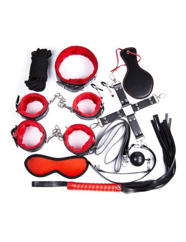 Pack Bondage SM 10 pièces Rouge
