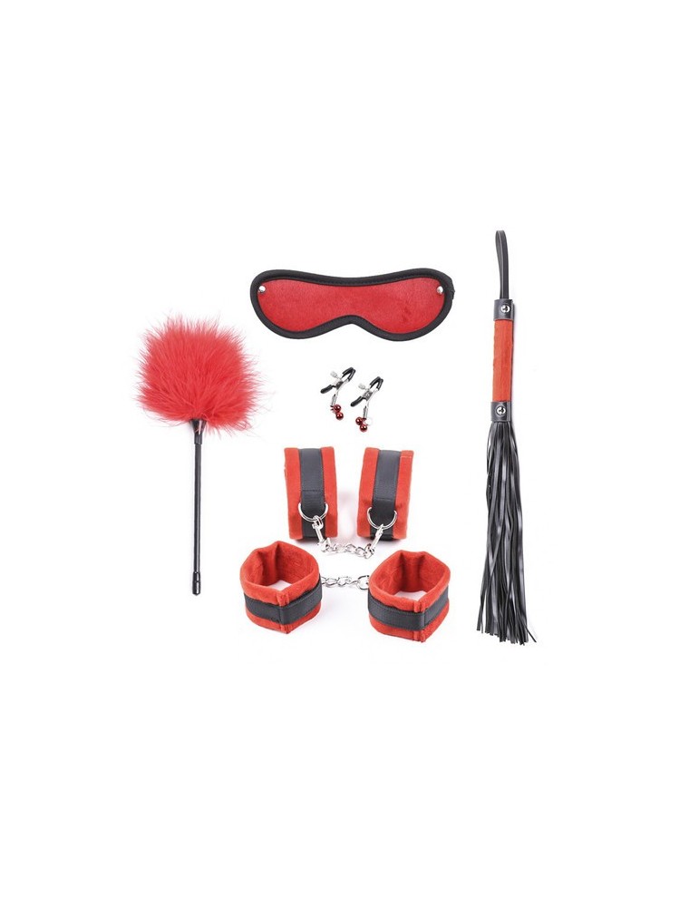 Kit Bondage 5 Pièces Rouge Kit Bondage 5 Pièces Rouge
