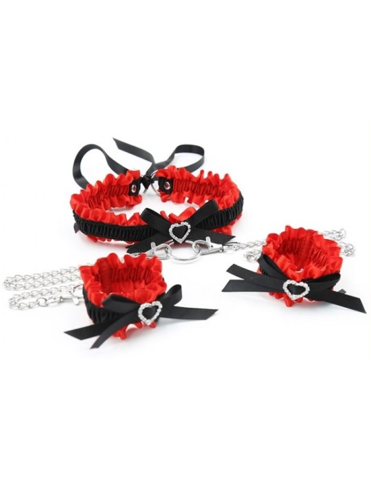 Kit Collier Menottes Romance Noir Rouge Kit Collier Menottes Romance Noir Rouge