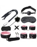 Kit Sm Bondage Push 9 Pièces Noir-rose