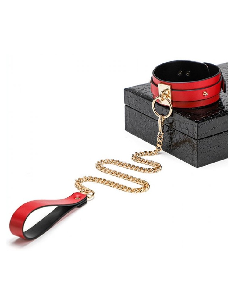 Coffret BDSM Luxury Noir-Rouge 8 Pièces