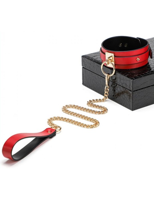 Coffret BDSM Luxury Noir-Rouge 8 Pièces