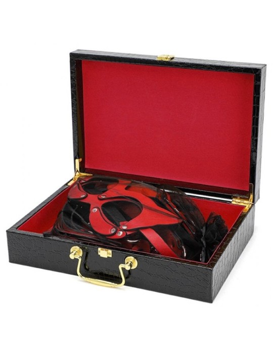 Coffret BDSM Luxury Noir-Rouge 8 Pièces