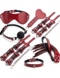 Kit BDSM 7 Pièces Caïman Rouge