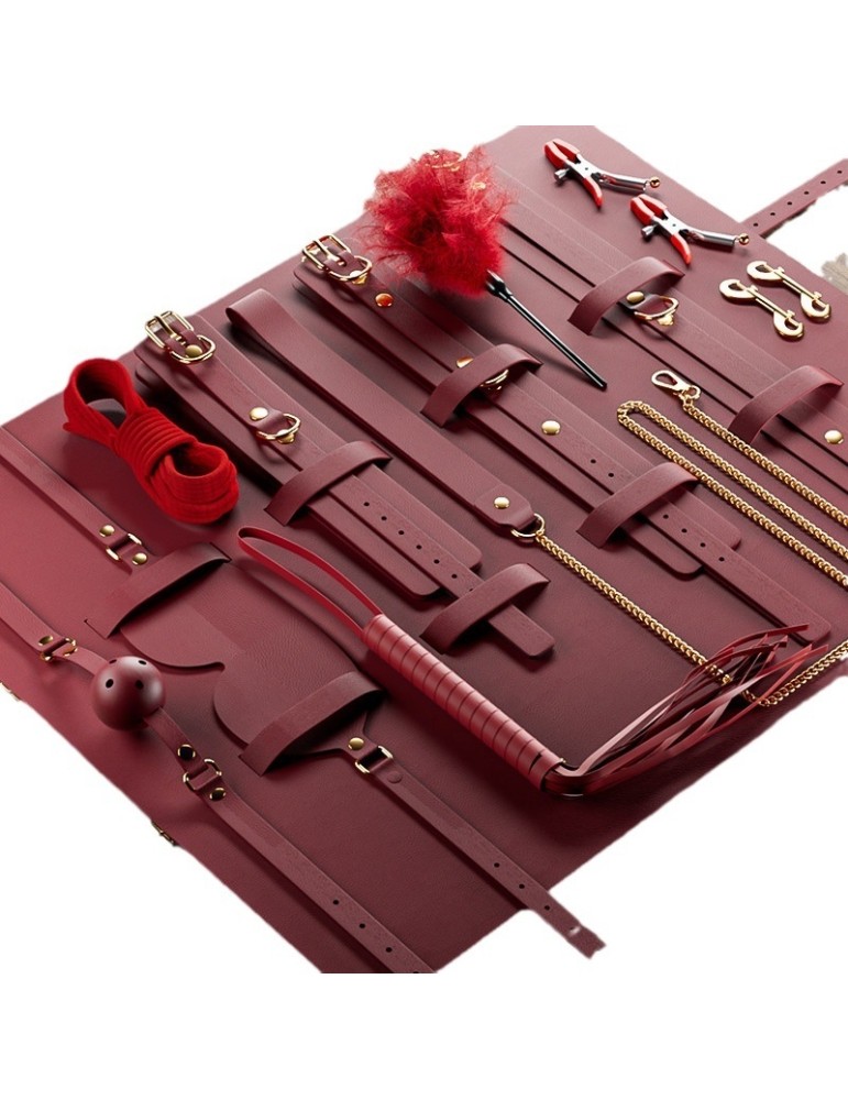 Kit BDSM 11 Pièces Clarissa Rouge Kit BDSM 11 Pièces Clarissa Rouge