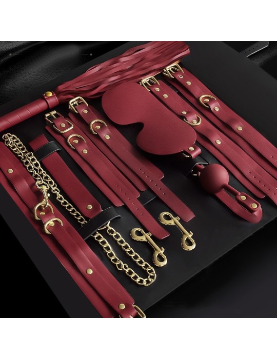Kit BDSM 11 Pièces Clarissa Rouge