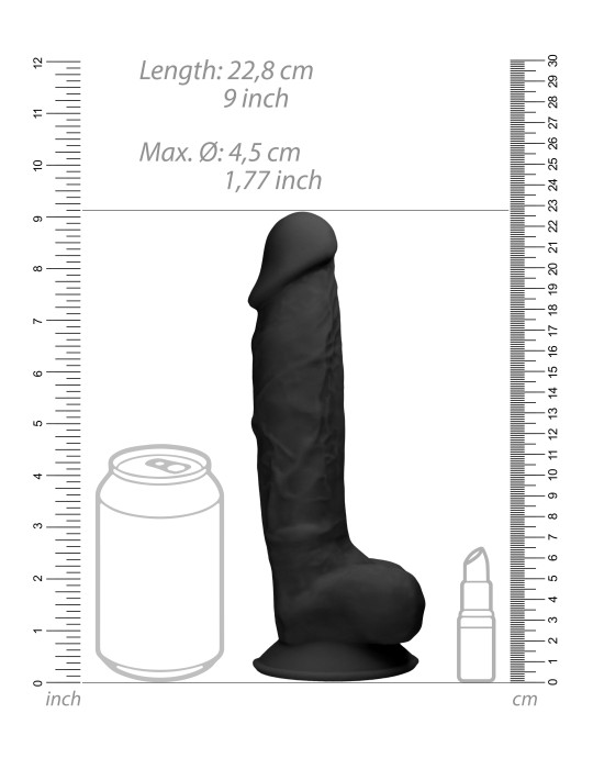 Gode Silicone realrock ventouse 18 x 4.5 cm