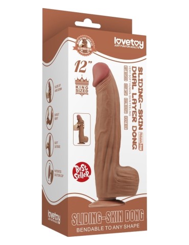 Gode Sliding Skin 23 x 6cm Marron 2