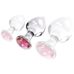 Plug Bijou en verre Diamond Glassy M 7.5 x 3.4cm